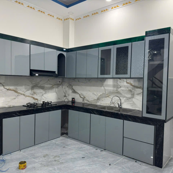 Tủ bếp nhôm kính biên hoà